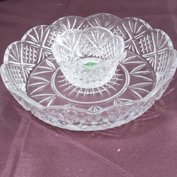 Godinger Dining Dublin Crystal Chip And Dip Set Poshmark